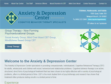 Tablet Screenshot of anxietyanddepressioncenter.com